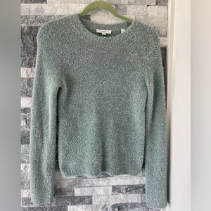 Women's VINCE Metallic Lurex Eyelash Pullover Sweater-Blue-Small